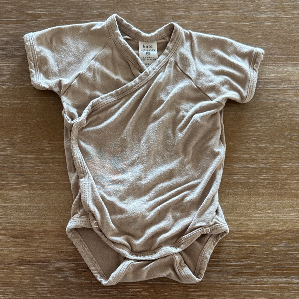 Kate Quinn Tan Wrap-Front onesie